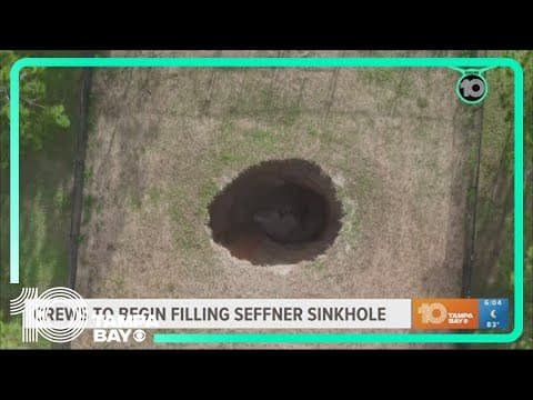 Crews to begin filling Seffner sinkhole