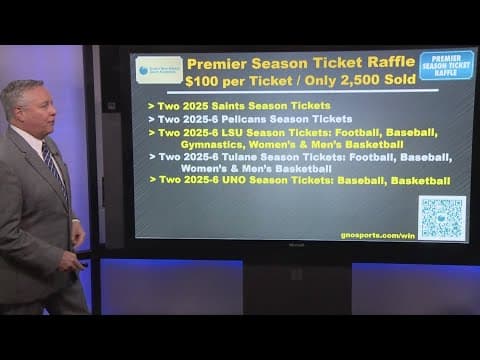 Greater New Orleans Sports Foundation raffle tickets available