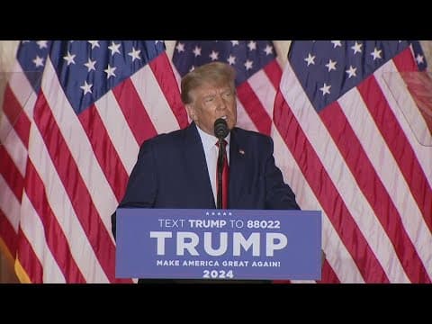 Donald Trump is running for president in 2024