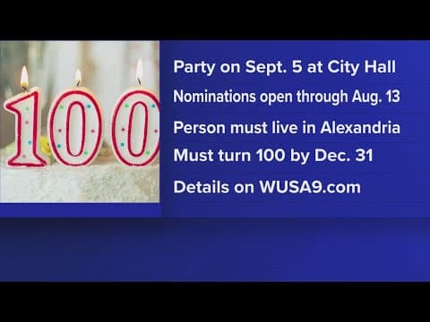 Alexandria wants to celebrate the city's centenarians