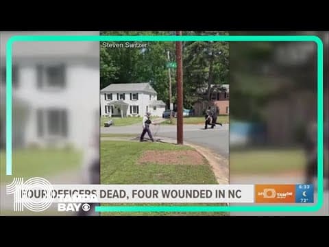 Four officers dead in North Carolina while trying to serve arrest warrant, four others injured