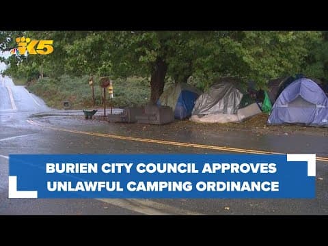 Burien City Council passes unlawful camping ordinance