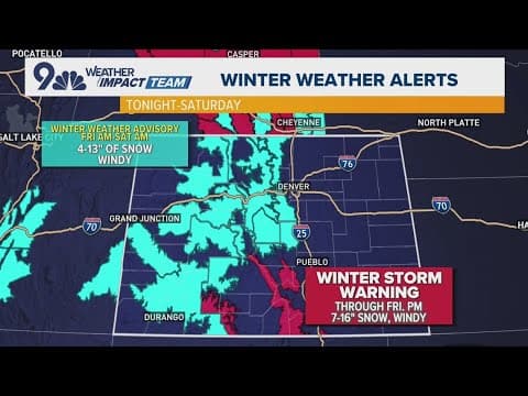 Latest forecast | Strong winds this afternoon, snow set to blanket Colorado tomorrow