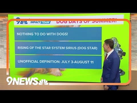 Meteorologist explains 'dog days' of summer