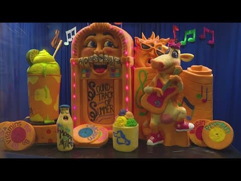 Cheese sculpture on display at the Indiana State Fair