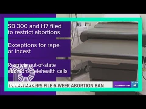 Florida lawmakers file 6-week abortion ban