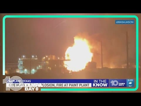 Explosion at North Texas paint factory causes large fire, officials say