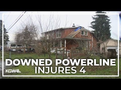 Downed powerline causes fires and injures 4