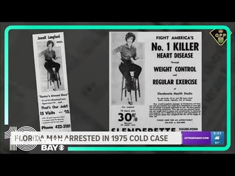 Florida man charged with 1975 murder of woman found floating in Ontario river