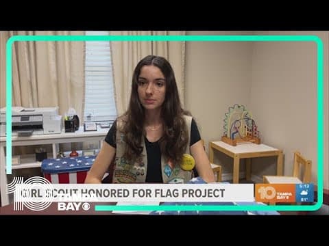 Girl Scout earns Gold award through US flag project honoring veterans