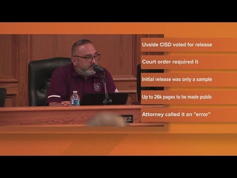 Uvalde ISD admits it failed to release all documents related to the Robb Elementary shooting