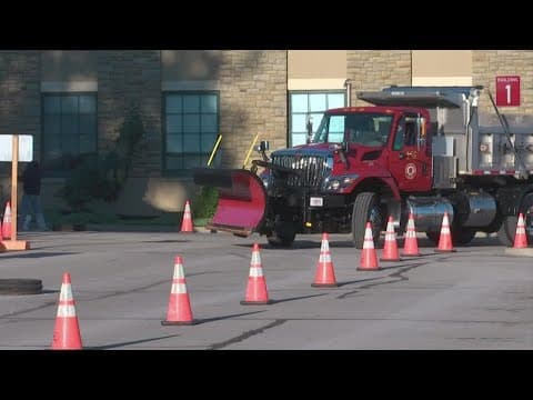 Franklin County works to prepare employees on snow plow driving using obstacle course