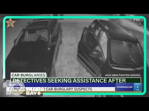 Pinellas County deputies looking for car burglary suspects