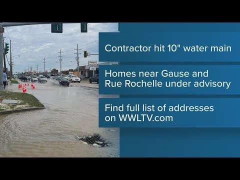 Boil water advisory issued for parts of Slidell after water main break