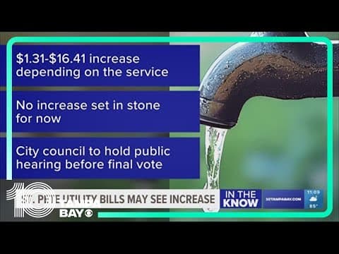 St. Pete residents will see change in utility rates