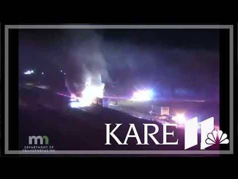 Crash, vehicle fire closes I-94 in Washington County Saturday morning