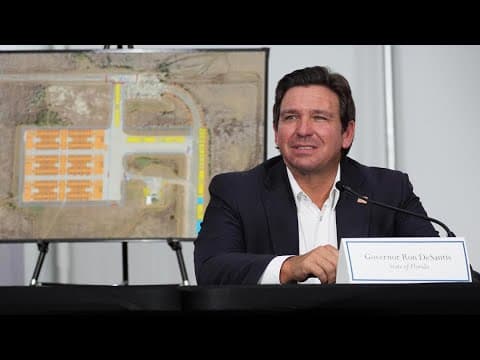 Gov. DeSantis speaks from 'Alligator Alcatraz' detention center