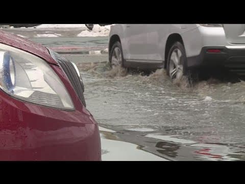 Crews in Saint Paul and Minneapolis respond to clogged street drains and flooded roads