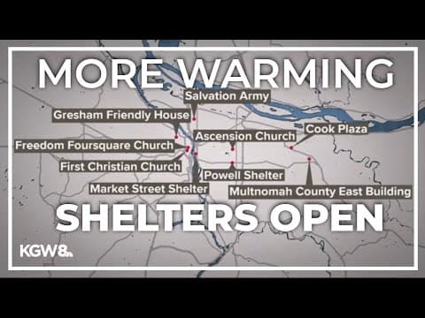 Multnomah County opens additional warming shelters amid frigid temperatures