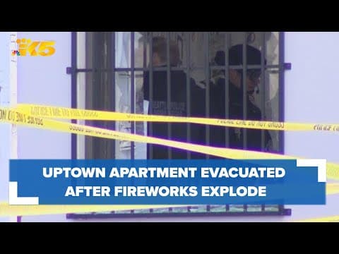 Uptown apartment evacuated after fireworks explode, seriously injures one man