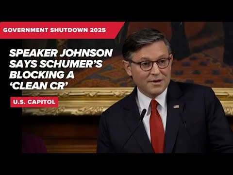 Government Shutdown 2025: Speaker Mike Johnson, GOP blame Schumer, defends CR, and troops’ pay