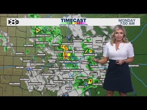 DFW Weather: Rain re-enters North Texas just in time for the Monday morning commute