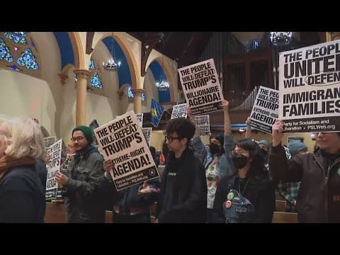 Dozens gather in Columbus to protest inauguration