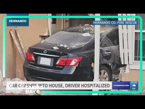 Driver crashes into Spring Hill home, fire rescue says