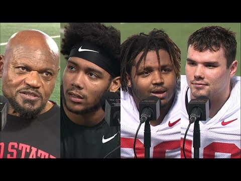 Ohio State defensive line coach, players speak after spring practice