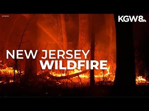 Fast-moving wildfire burns along coast of New Jersey