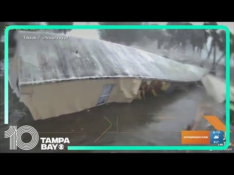 Video: Idalia breaks apart a home in Horseshoe Beach