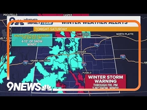 Latest forecast | Snow to blanket Denver amid sharp temperature plunge