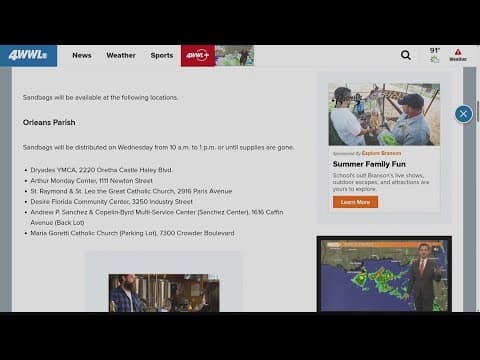 Where to Get Sandbags Ahead of the Storm | Parish-by-Parish Guide