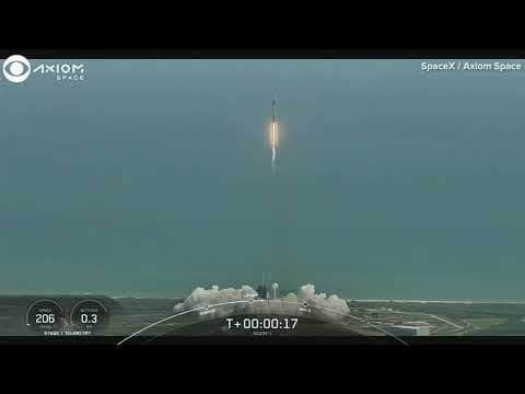 4 private citizens lift off en route to ISS as part of Ax-1 mission