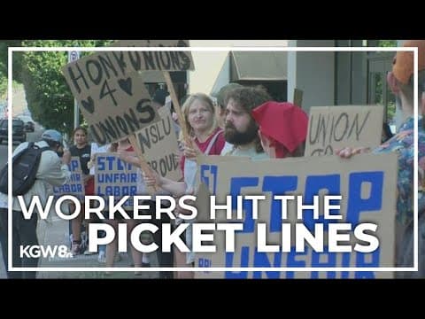 Workers picket across Portland ahead of Labor Day: 'Sometimes you have to get loud about it'