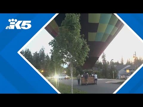 Hot air balloon touches down in Pierce County neighborhood