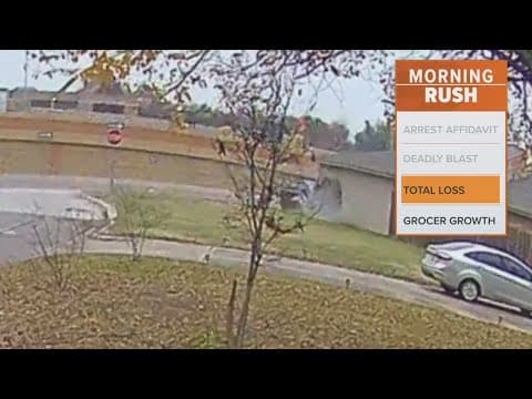 Home destroyed after car plows into it