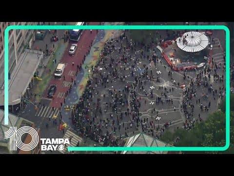 Crowd overwhelms NYC's Union Square during livestreamer's PlayStation giveaway