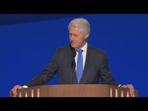 Former President Bill Clinton speaks at Democratic National Convention | Via: NBC/Pool