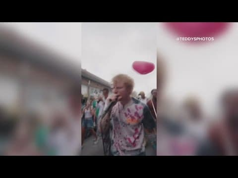 Ed Sheeran surprises fans in New Orleans with French Quarter street performance of new song