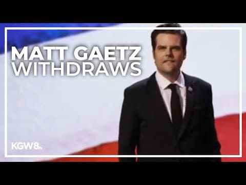 Matt Gaetz withdraws bid for attorney general