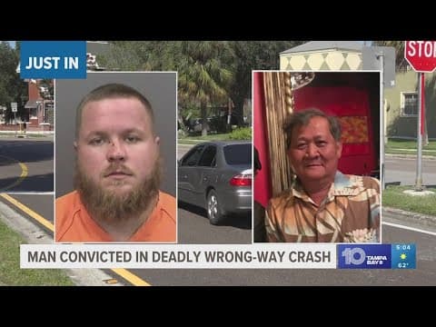 Man convicted in deadly wrong-way crash killing 68-year-old man