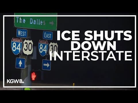 I-84 closed between Troutdale and Hood River amid worsening icy conditions