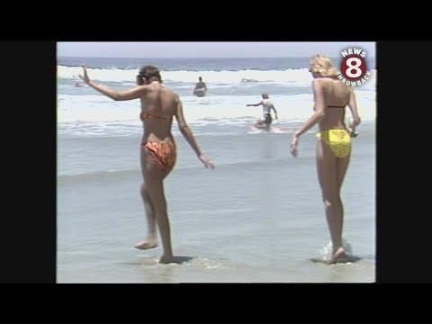 Beating the heat at Imperial Beach in San Diego County 1985