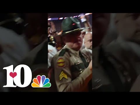 Tennessee fans storm the field and tear down the goalposts after Alabama win