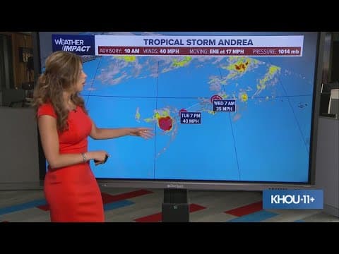 Tropical Storm Andrea unlikely to last amid challenging conditions