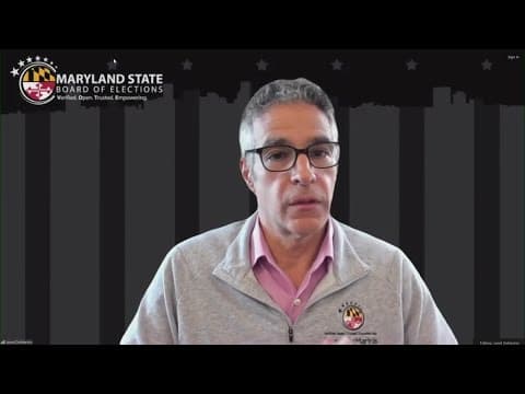 Maryland State Board of Elections Update: 'We are going to count every vote.'