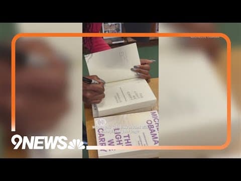 Michelle Obama visits Tattered Cover bookstore in Denver