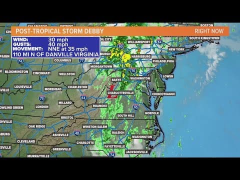 Debby storm updates: Latest forecast, path, impacts