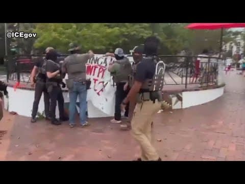 Mount Pleasant residents replace sign town down by ICE